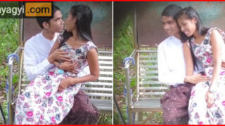 ပန်းခြံထဲမှာ ချစ်ကြည်နူးနေကြတဲ့ စုံတွဲချောင်းရိုက်