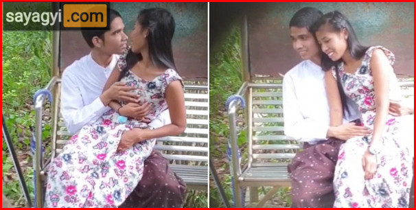 ပန်းခြံထဲမှာ ချစ်ကြည်နူးနေကြတဲ့ စုံတွဲချောင်းရိုက်