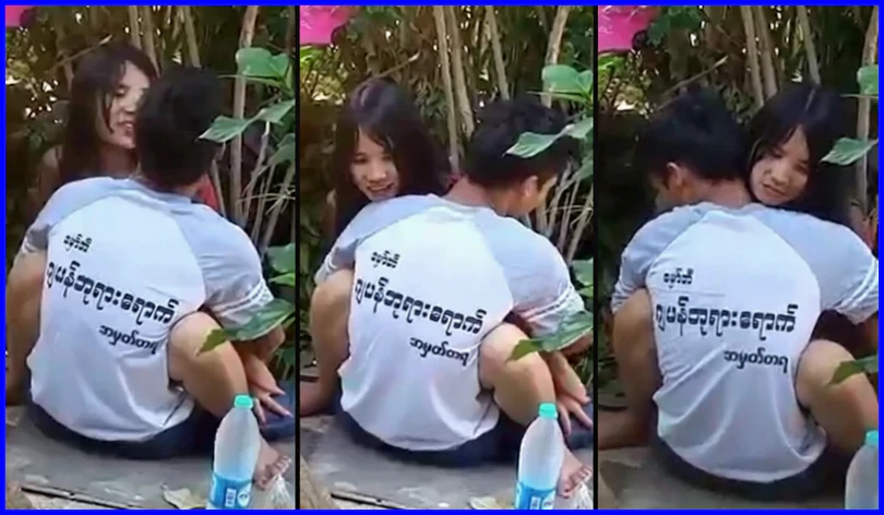 ဝါးရုံဘေးမှာကပ်တိုးလေးလိုးတဲ့ မြန်မာအတွဲ